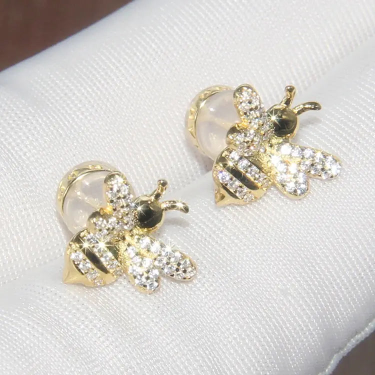 S925 Silver Bee Earrings