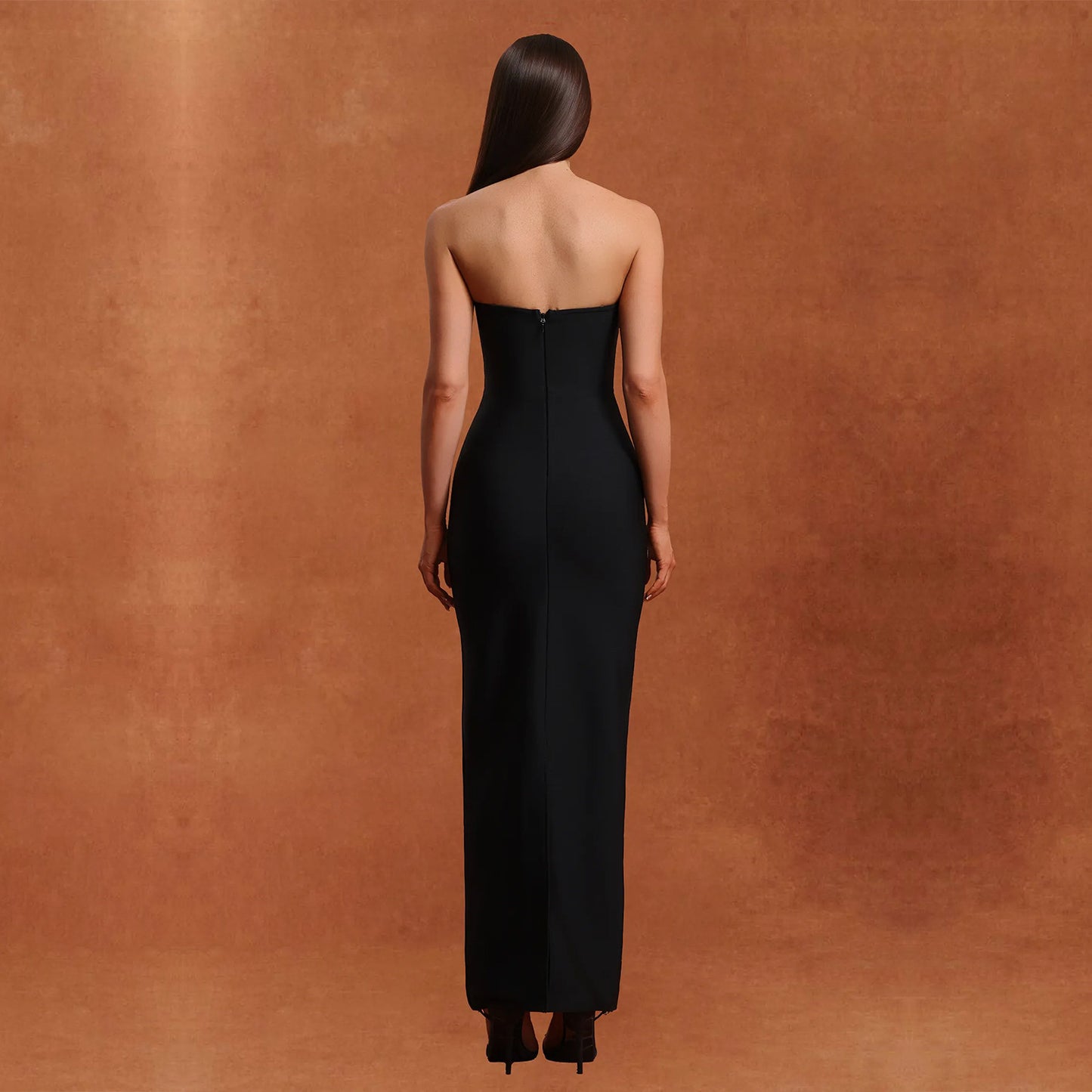 NOYAH™ Midnight Glow – Backless Crystal Dress