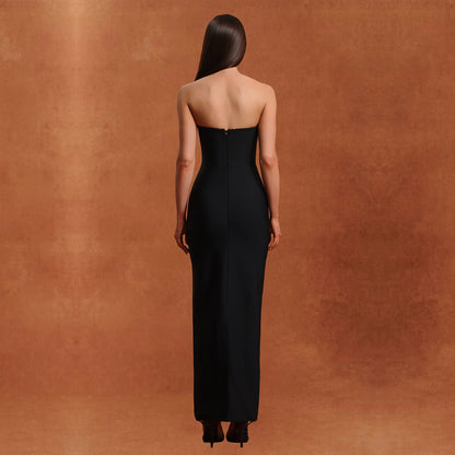 NOYAH™ Midnight Glow – Backless Crystal Dress