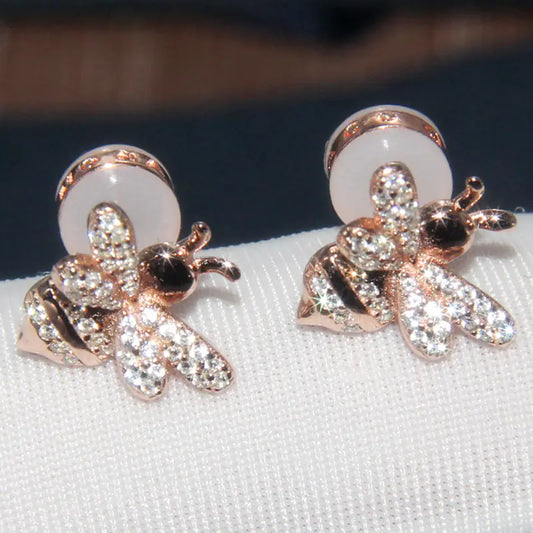 S925 Silver Bee Earrings