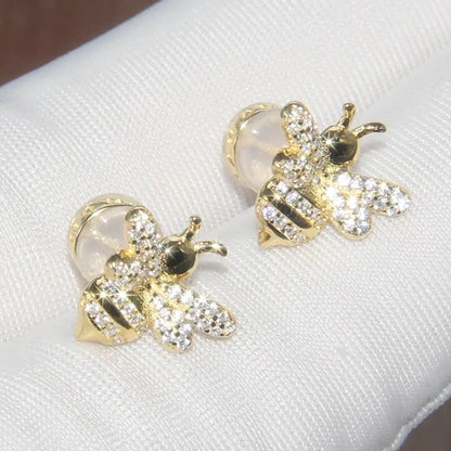 S925 Silver Bee Earrings